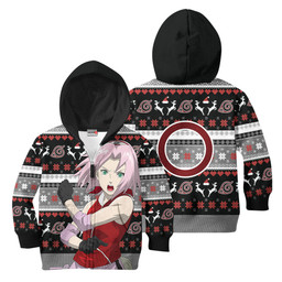 Sakura Haruno Kids Ugly Christmas Sweater Custom Anime Xmas Merch Gear Otaku