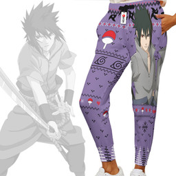 Sasuke Uchiha Joggers Custom Ugly Christmas Anime Sweatpants Gear Otaku