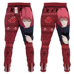 Sasori Joggers Akatsuki Custom Ugly Christmas Anime Sweatpants Gear Otaku