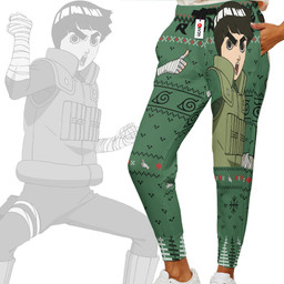 Rock Lee Joggers Custom Ugly Christmas Anime Sweatpants Gear Otaku