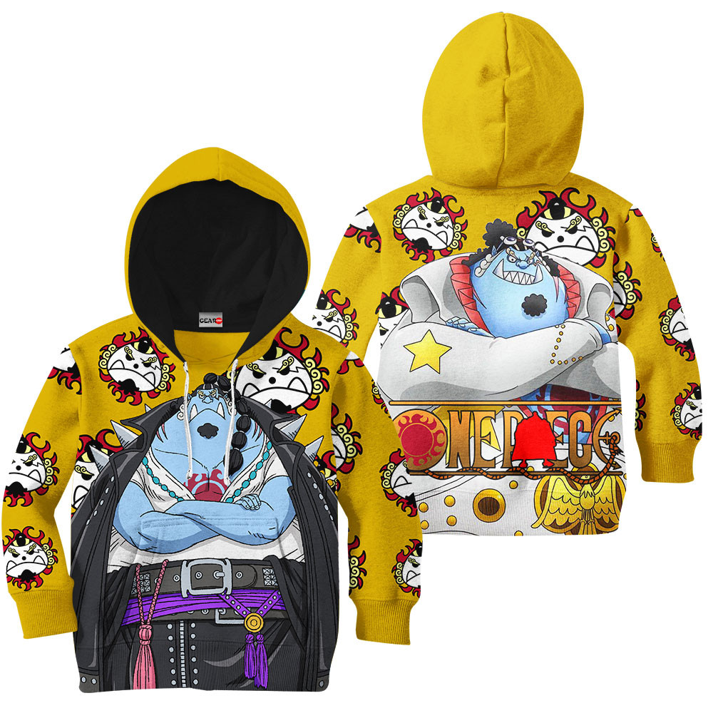 One Piece Red Jinbe Kids Hoodie Custom Anime Merch Clothes Gear Otaku