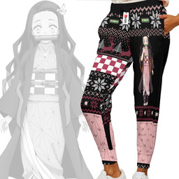 Kimetsu Nezuko Kamado Custom Anime Ugly Christmas Sweatpants Gear Otaku