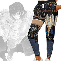 Kimetsu Inosuke Custom Anime Ugly Christmas Sweatpants Gear Otaku