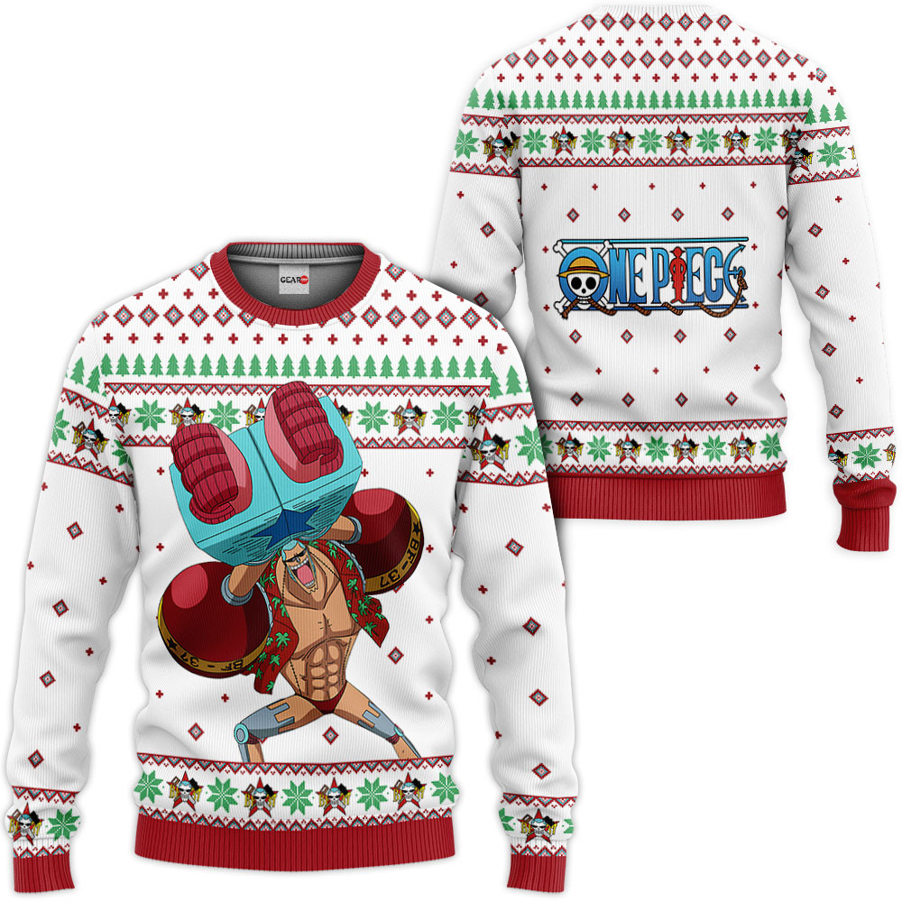 One Piece Franky Custom Anime Ugly Christmas Sweater VA1808 Gear Otaku