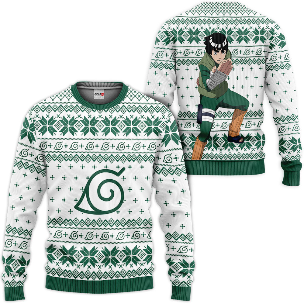 Rock Lee Ugly Christmas Sweater Custom For Anime Fans VA0822 Gear Otaku