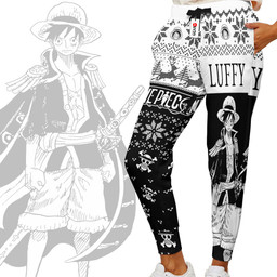 One Piece Monkey D Luffy Custom Anime Christmas Ugly Sweatpants Gear Otaku