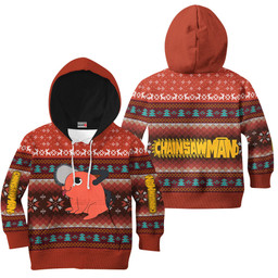Chainsaw Man Pochita Kids Ugly Christmas Sweater Custom For Anime Fans Gear Otaku