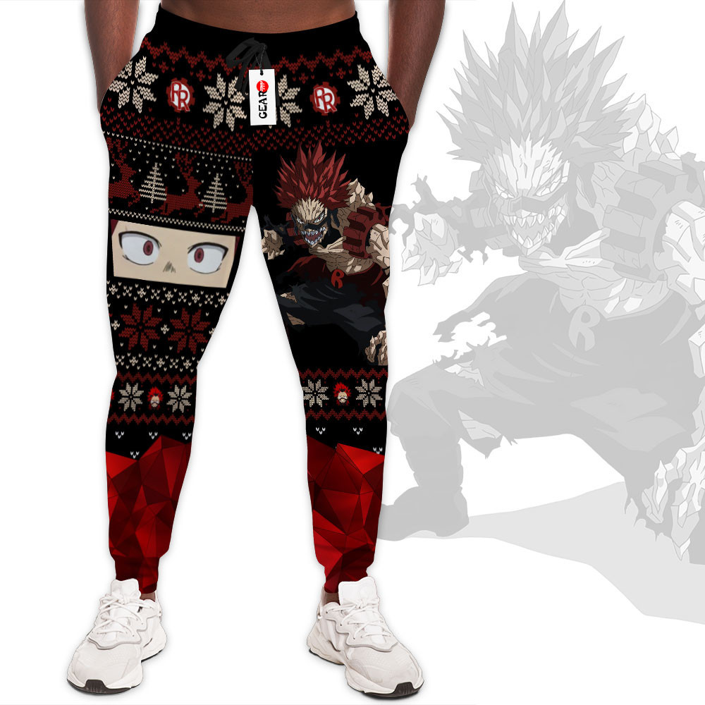 My Hero Academia Red Riot Custom Anime Christmas Ugly Sweatpants Gear Otaku
