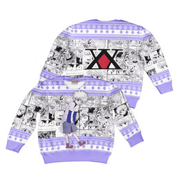 HxH Killua Zoldyck Custom Anime Kids Ugly Christmas Sweater Gear Otaku