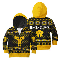 Black Clover Black Bull Custom Anime Kids Ugly Christmas Sweater Gear Otaku