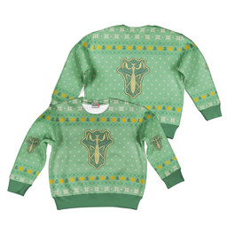 Black Clover Green Mantis Custom Anime Kids Ugly Christmas Sweater Gear Otaku