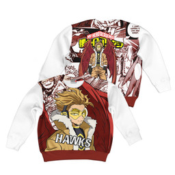 My Hero Academia Hawks Kids Hoodie Custom Manga Anime Merch Clothes Gear Otaku