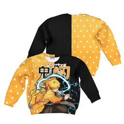 Kimetsu Zenitsu Kids Hoodie Custom Anime Merch Clothes Gear Otaku