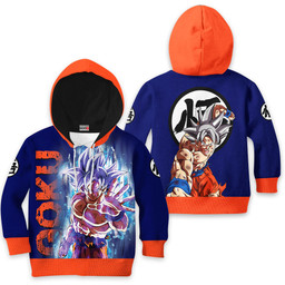 Dragon Ball Goku Ultra Instinct Kids Hoodie Custom Anime Merch Clothes Gear Otaku