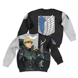 Attack On Titan Armin Arlert Kids Hoodie Custom Anime Clothes Gear Otaku