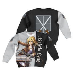 Attack On Titan Krista Lenz Kids Hoodie Custom Anime Clothes Gear Otaku