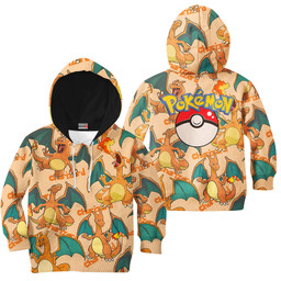 Pokemon Charizard Kids Hoodie Custom Anime Clothes Pattern Style Gear Otaku