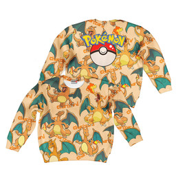 Pokemon Charizard Kids Hoodie Custom Anime Clothes Pattern Style Gear Otaku
