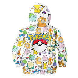 Pokemon Kids Hoodie Custom Anime Clothes Pattern Style Gear Otaku