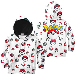 Pokemon Pokeball Kids Hoodie Custom Anime Clothes Pattern Style Gear Otaku