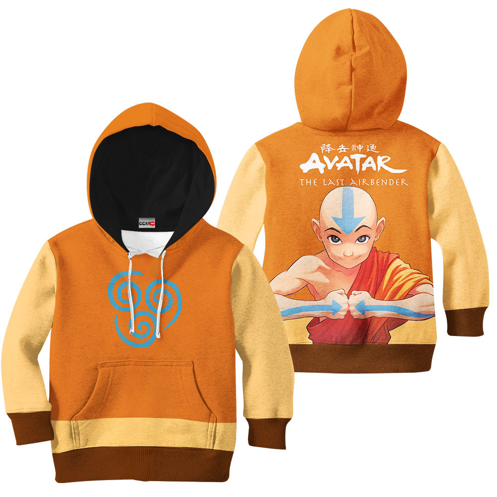 Avatar The Last Airbender Aang Kids Hoodie Custom Anime Clothes VA0612 Gear Otaku