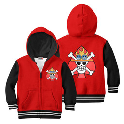 One Piece Ace Symbol Kids Hoodie Custom Anime Clothes VA1312 Gear Otaku