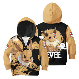Pokemon Eevee Kids Hoodie Custom Anime Merch Clothes PT0901 Gear Otaku