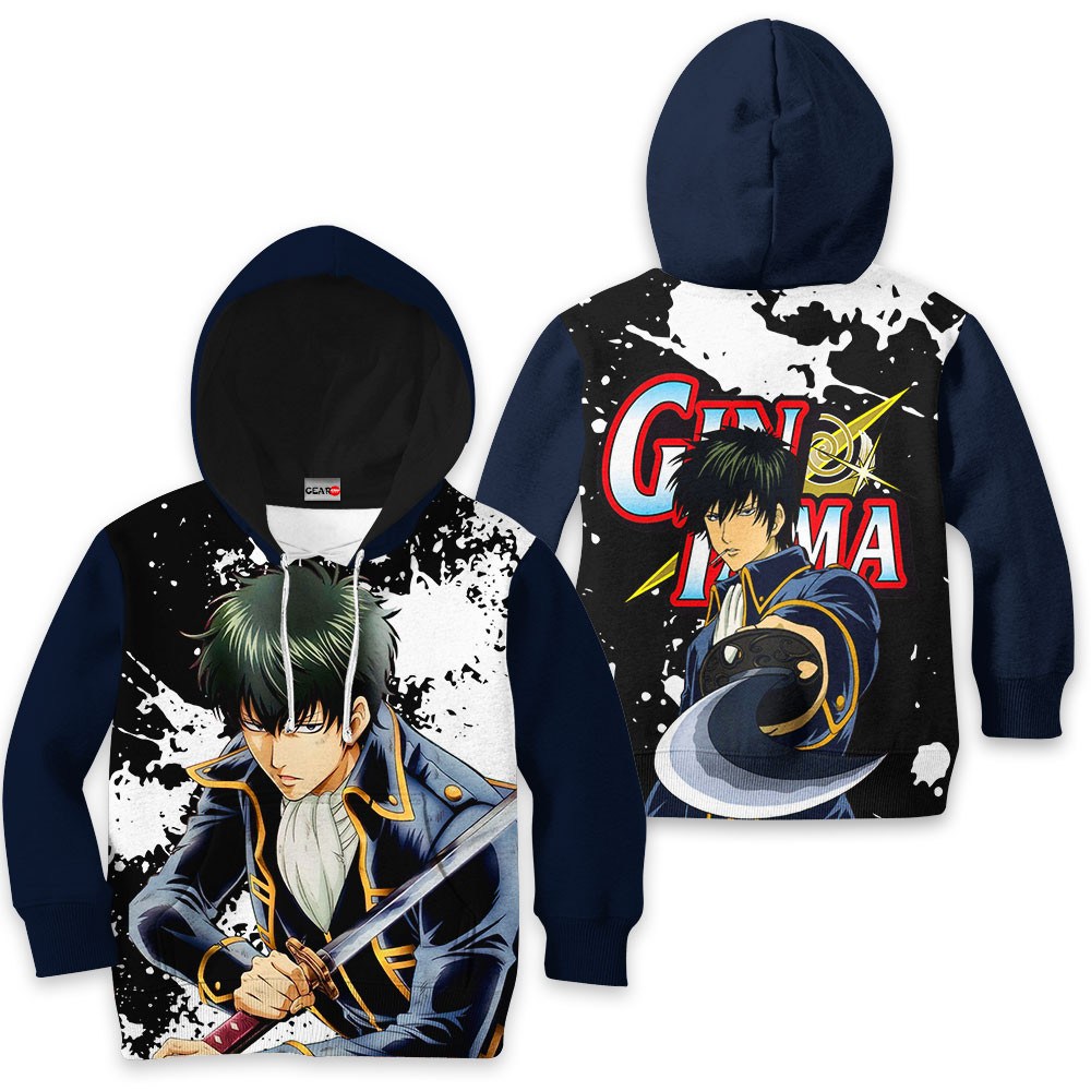 Gintama Toshiro Hijikata Kids Hoodie Custom Anime Merch Clothes PT0901 Gear Otaku