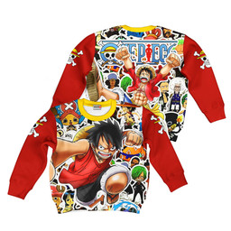 Monkey D Luffy Anime Kids Hoodie Custom Merch Clothes PT1801 Gear Otaku