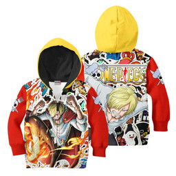 Sanji Anime Kids Hoodie Custom Merch Clothes PT1801 Gear Otaku