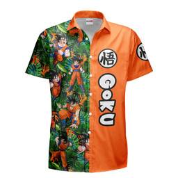 Goku Hawaiian Shirts Custom Anime Merch Clothes NTT0202 NTT020223201A-2-Gear-Otaku