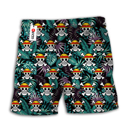 Monkey D Luffy Symbol Short Pants Custom Anime Merch Clothes NTT0202 NTT020223501B-3-Gear-Otaku