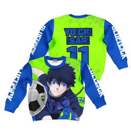 Blue Lock Yoichi Isagi Anime Kids Hoodie Custom Clothes PT2702 Gear Otaku