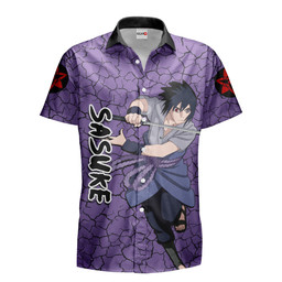 Sasuke Uchiha Hawaiian Shirts Custom Anime Merch Clothes NTT0202 NTT020223403A-2-Gear-Otaku