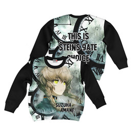 Steins Gate Suzuha Amane Anime Kids Hoodie Custom Clothes PT1801 Gear Otaku