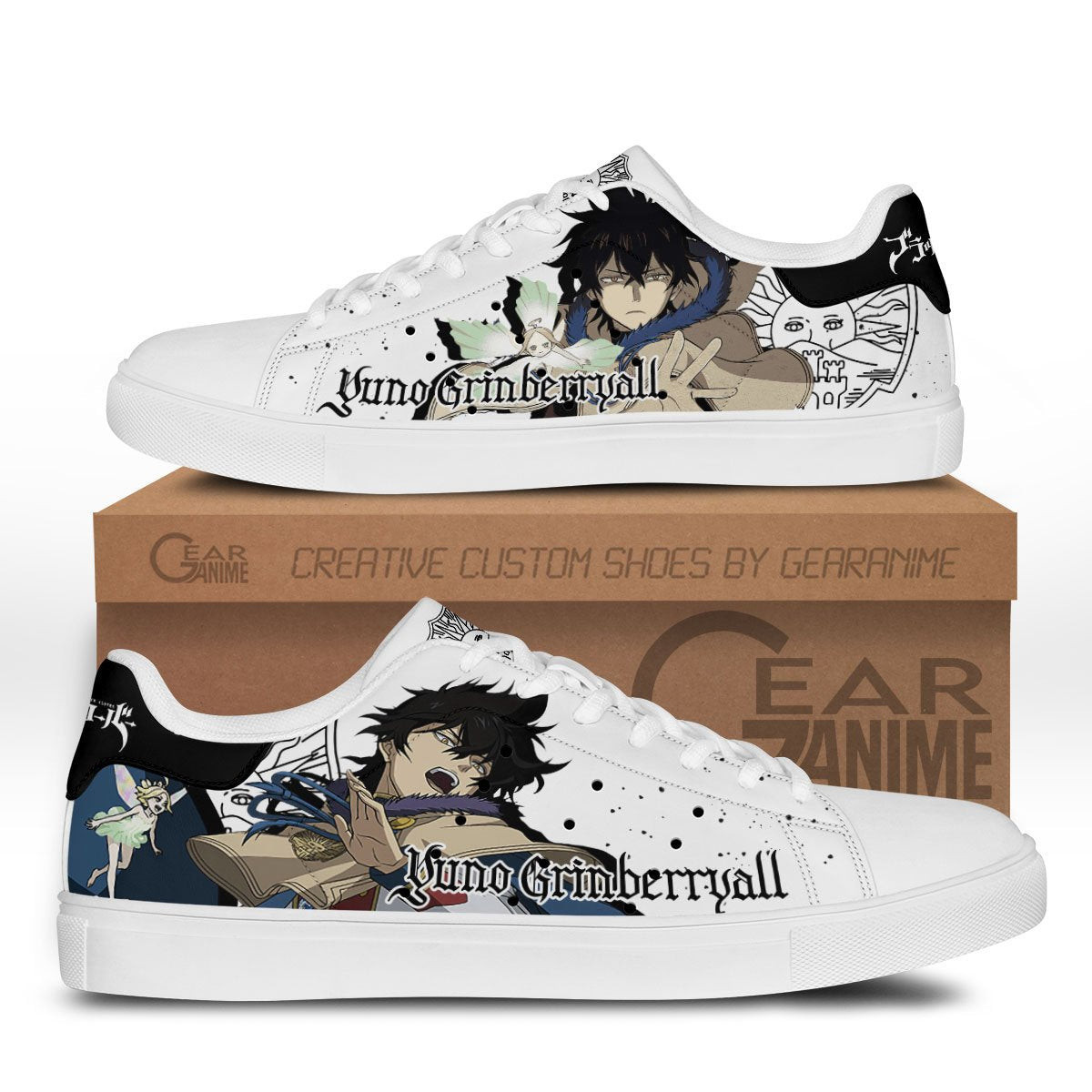 Black Clover Yuno Grinberryall Skate Sneakers Custom Anime Shoes - 1 - GearOtaku