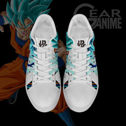 Dragon Ball Skate Shoes Custom Goku Super Saiyan Blue Anime Sneakers - 2 - GearOtaku