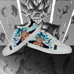 Dragon Ball Skate Shoes Custom Goku Super Saiyan Blue Anime Sneakers - 3 - GearOtaku
