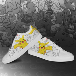 Pikachu Skate Shoes Pokemon Custom Anime Shoes PN11 - 2 - GearOtaku
