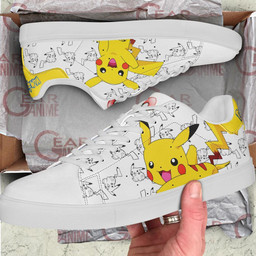 Pikachu Skate Shoes Pokemon Custom Anime Shoes PN11 - 4 - GearOtaku