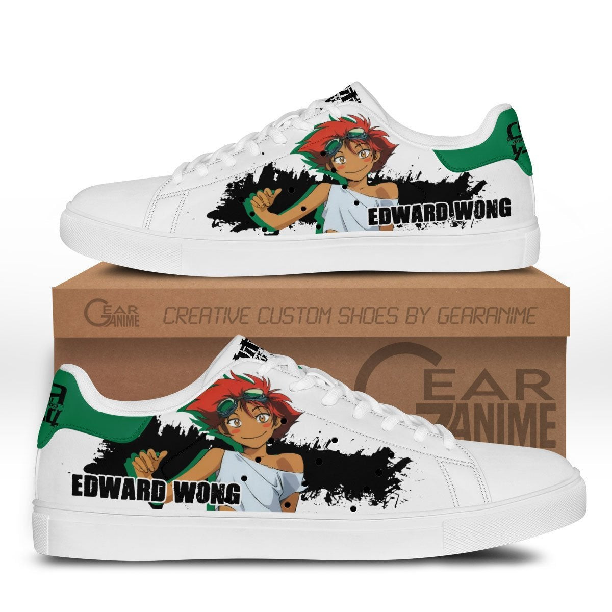 Edward Wong IV Skate Sneakers Custom Cowboy Bebop Anime Shoes - 1 - GearOtaku