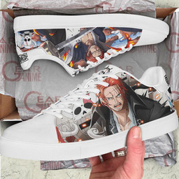 Red Hair Shanks Skate Shoes One Piece Custom Anime Shoes - 2 - GearOtaku