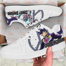 Josuke Higashikata Skate Sneakers Custom Anime Jojo's Bizarre Adventure Shoes - 2 - GearOtaku