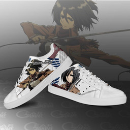 Mikasa Ackerman Skate Sneakers Attack On Titan Anime Shoes PN10 - 3 - GearOtaku