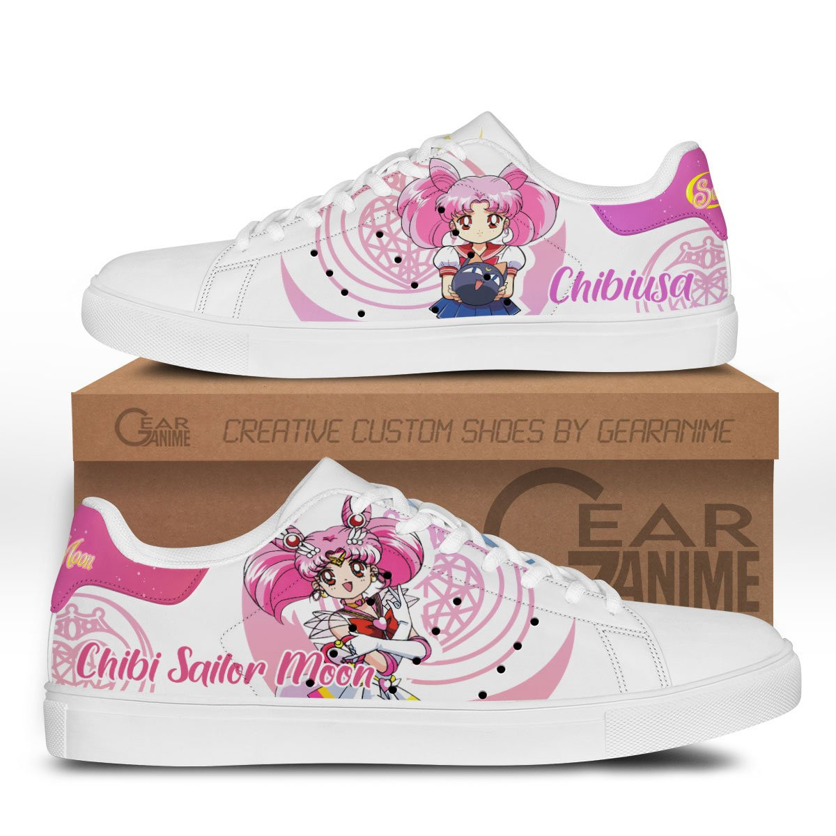 Chibiusa Tsukino Chibi Moon Skate Sneakers Custom Anime Sailor Moon Shoes - 1 - GearOtaku