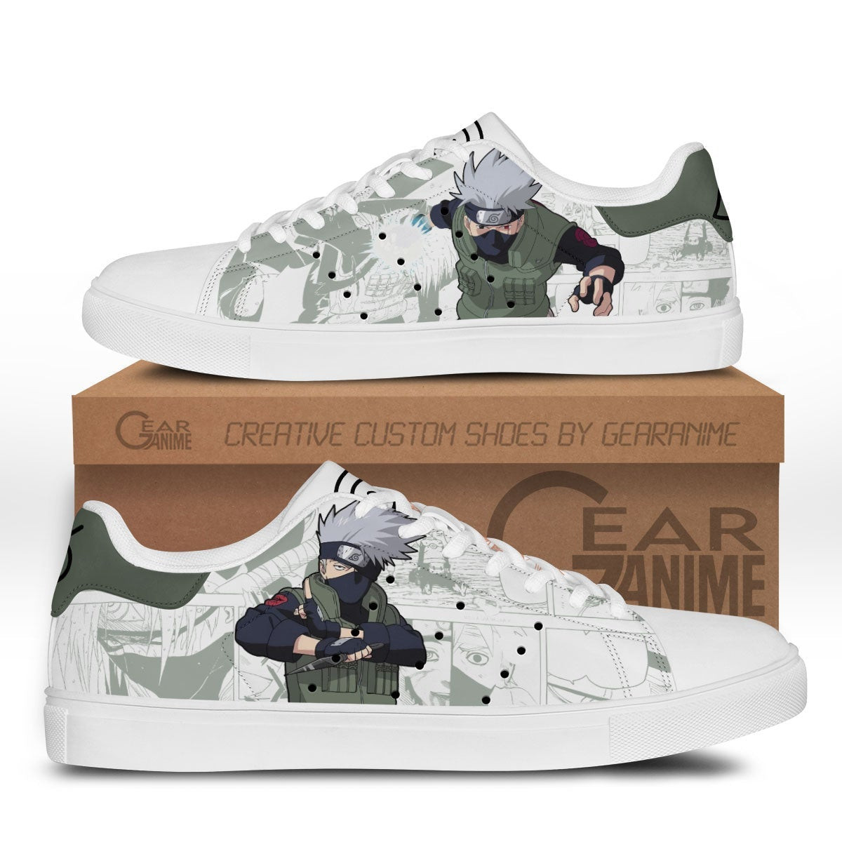Kakashi Hatake Skate Sneakers Custom NRT Anime Shoes - 1 - GearOtaku