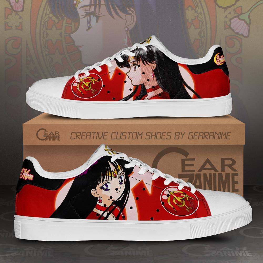 Sailor Mars Skate Shoes Sailor Moon Anime Custom Shoes PN10 - 1 - GearOtaku