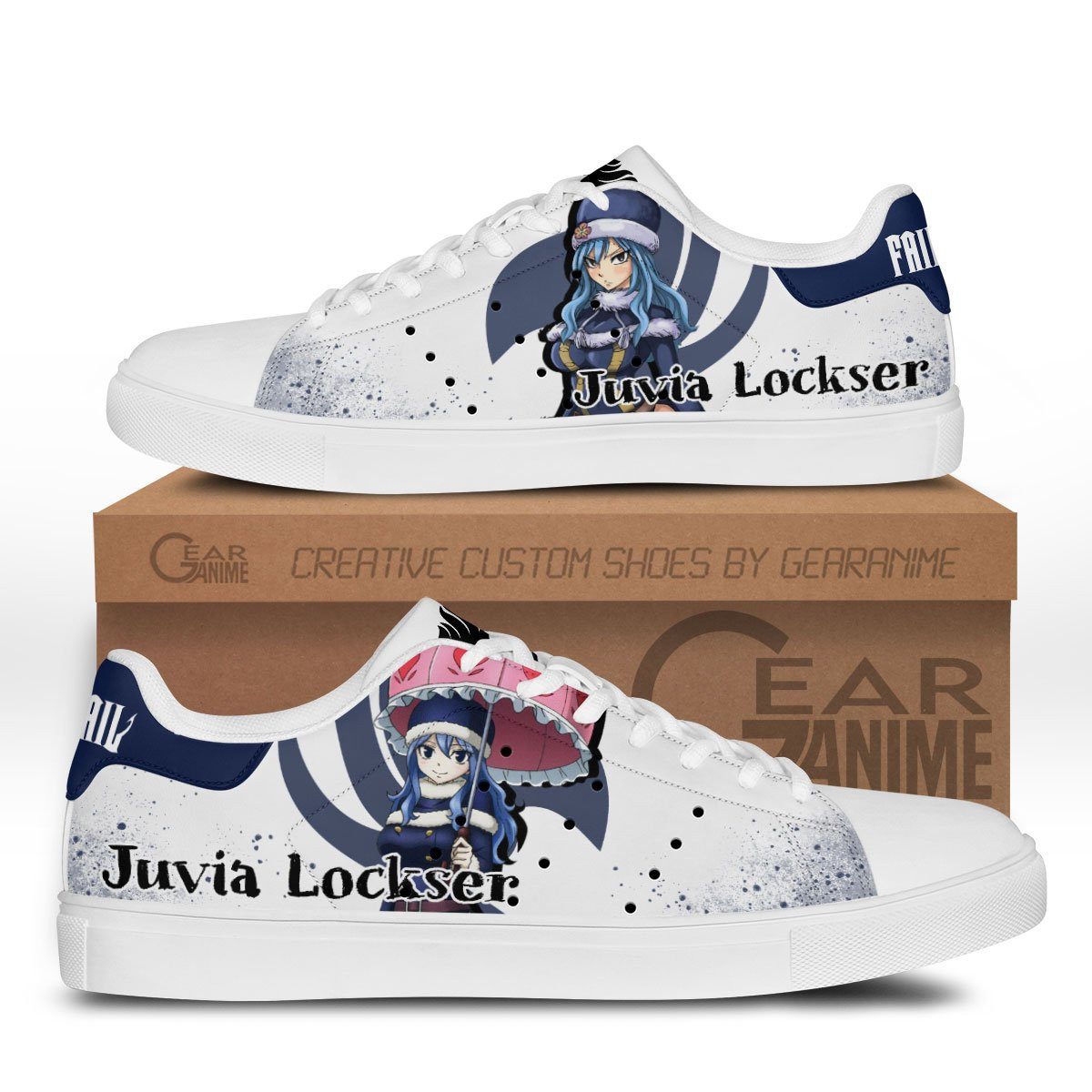 Fairy Tail Juvia Lockser Skate Sneakers Custom Anime Shoes - 1 - GearOtaku