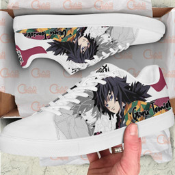Demon Slayer Giyu Tomioka Skate Sneakers Custom Anime Shoes - 2 - GearOtaku