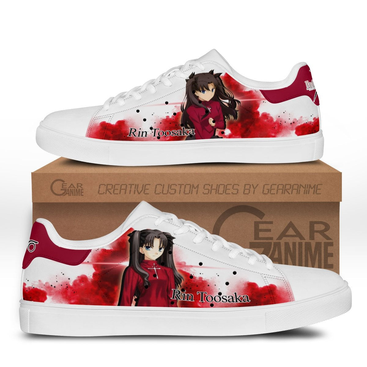 Fate Zero Rin Tohsaka Skate Sneakers Custom Anime Shoes - 1 - GearOtaku